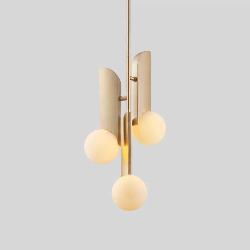 Suspension design chromée dorée nordique pour chambre à coucher