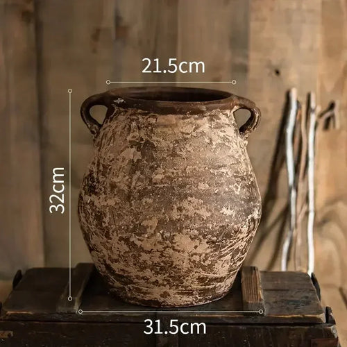 jardinières en poterie rustiques pour décoration intérieure et extérieure