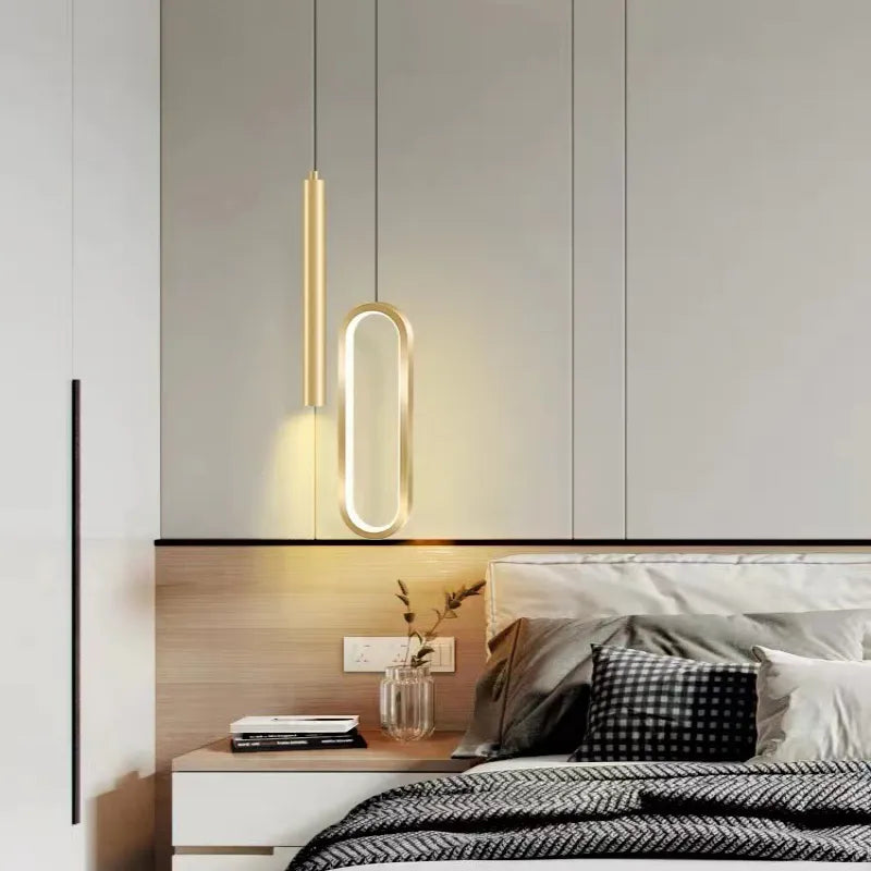 Nordic minimalist LED chandelier for home - vue 3 sur 9