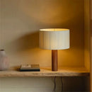 Minimalist solid wood table lamp wabi sabi decorative style