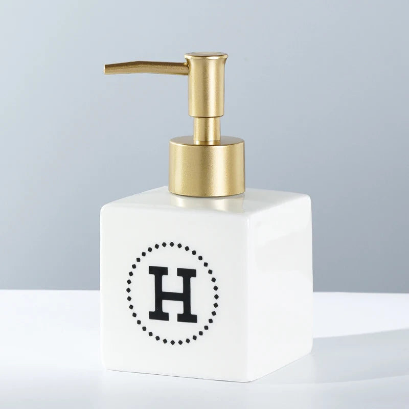 WHYOU Cermic Separate Shampoo Shower Gel Bottle, Liquid Soap Dispensers, Emulsion, Latex Hand Wish Bottles, Bathroom Accessories - vue 15 sur 18