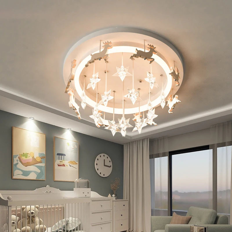 plafonnier étoile à LED pour chambre enfant princesse garçon fille - vue 2 sur 7