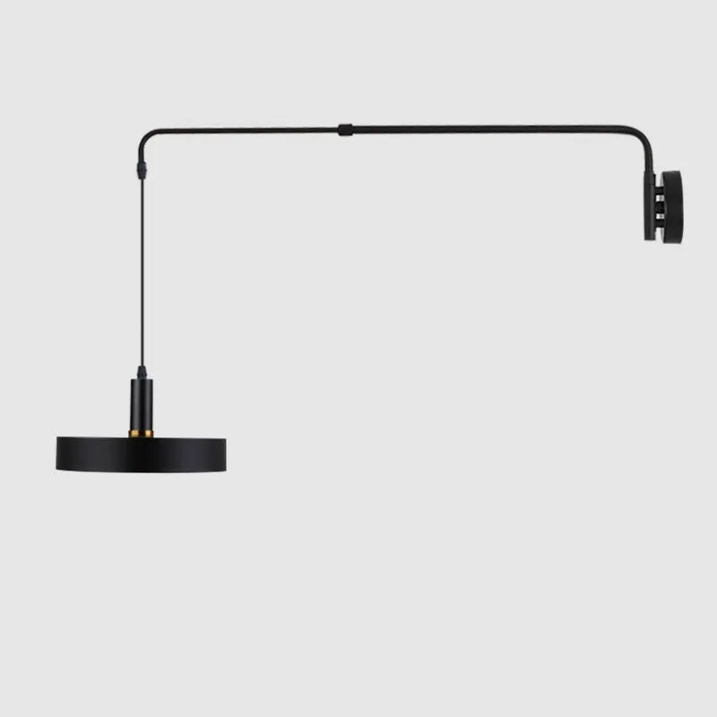 applique murale industrielle télescopique design minimaliste en métal noir - vue 4 sur 13