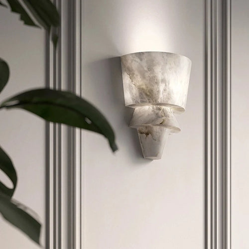 Modern minimalist natural marble LED decorative wall light - vue 2 sur 8