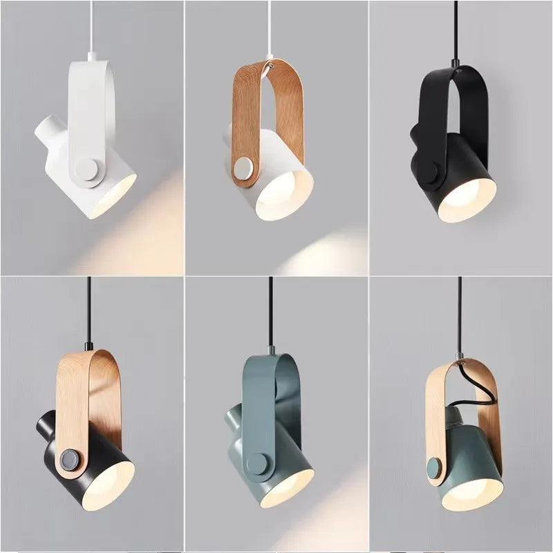Nordique LED Suspension Lumière Macaron Fer Suspension Pour Chambre Salon Étude Chevet Salle À Manger Luminaire Lustre