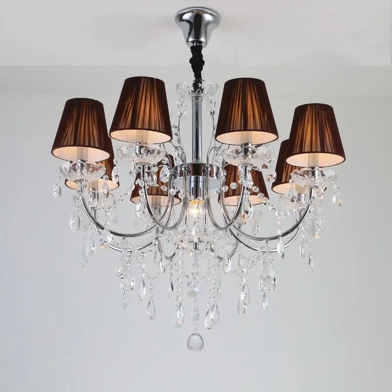 Lustre en cristal en fer forgé de pays