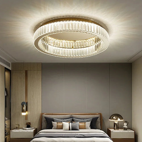 Plafonnier moderne en cristal led pour décoration intérieure
