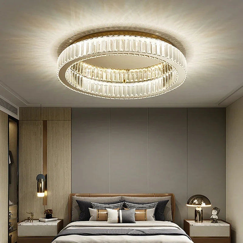 Plafonnier moderne en cristal led pour décoration intérieure