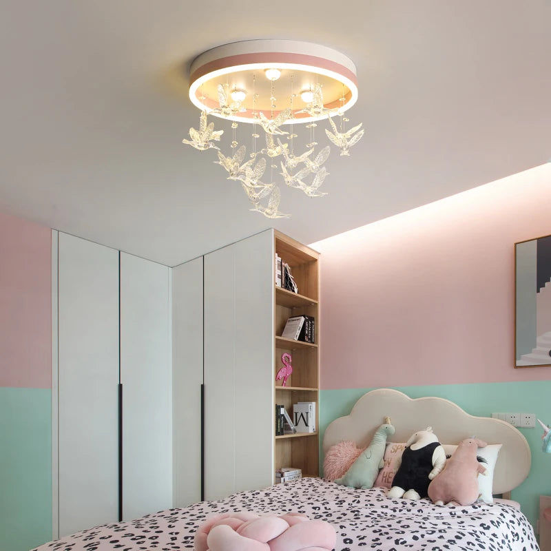 lustre led en cristal créatif chaud et romantique moderne - vue 4 sur 8