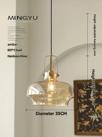 suspension nordique en verre avec leds moderne