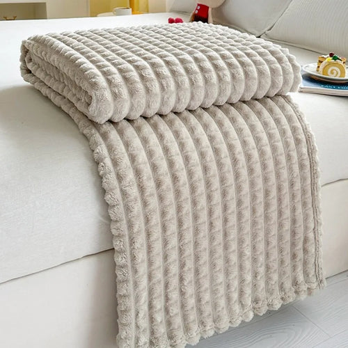 plaid flanelle effet fourrure carreaux doux pour hiver