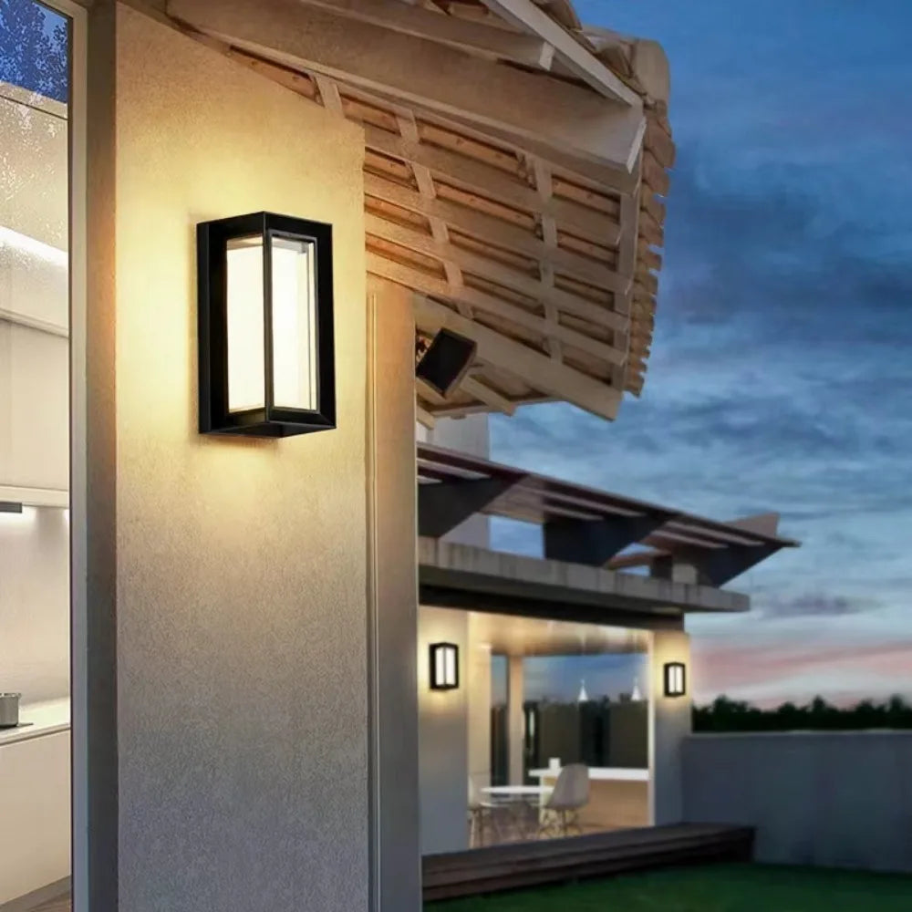 Applique murale extérieure Led moderne Ip65 étanche porche balcon jardin extérieur applique lumières Villa terrasse maison luminaires - vue 5 sur 7