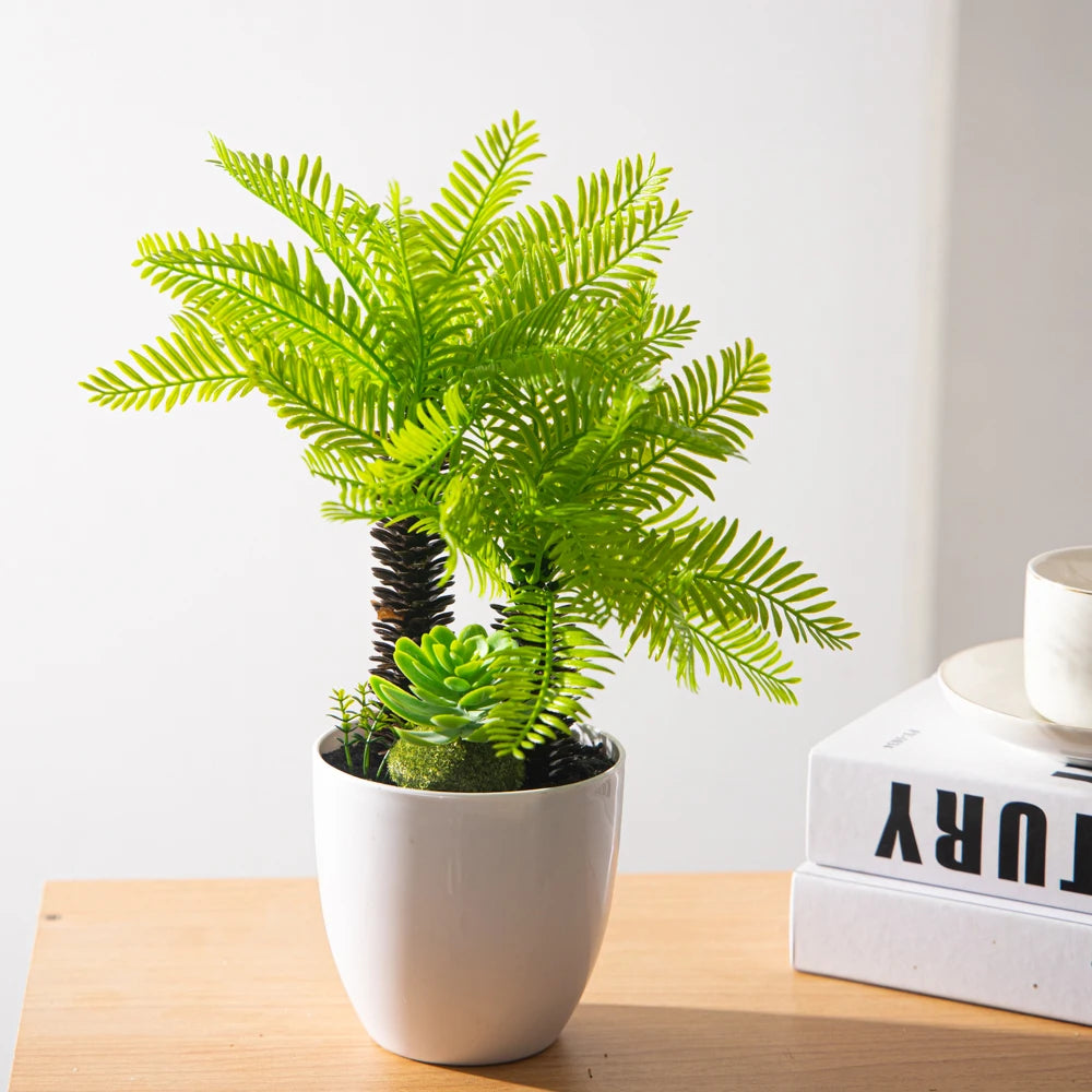 faux palmier grande plante artificielle en pot décorative - vue 4 sur 8