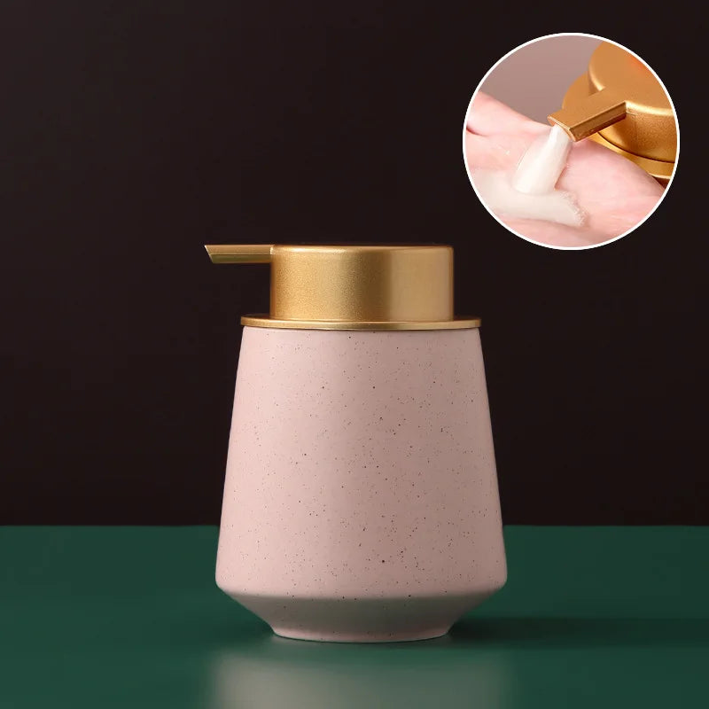distributeur de savon portable en céramique 400 ml pour soins personnels - vue 14 sur 30