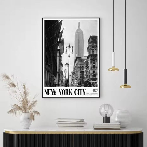 photographie vintage noir et blanc architecture urbaine new york paris