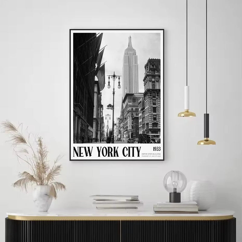 photographie vintage noir et blanc architecture urbaine new york paris