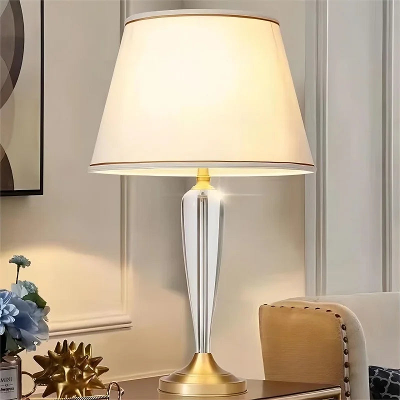lampe en cristal de luxe européenne en cuivre créative et romantique - vue 4 sur 7