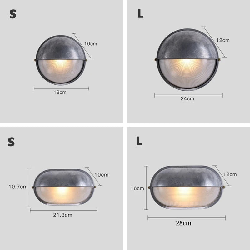applique murale led rétro industrielle étanche pour extérieur et jardin - vue 7 sur 20