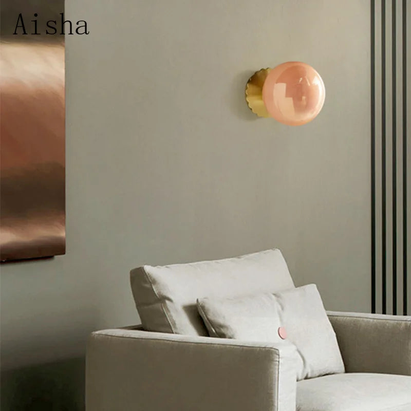 applique murale led design moderne en verre pour décoration intérieure - vue 5 sur 8
