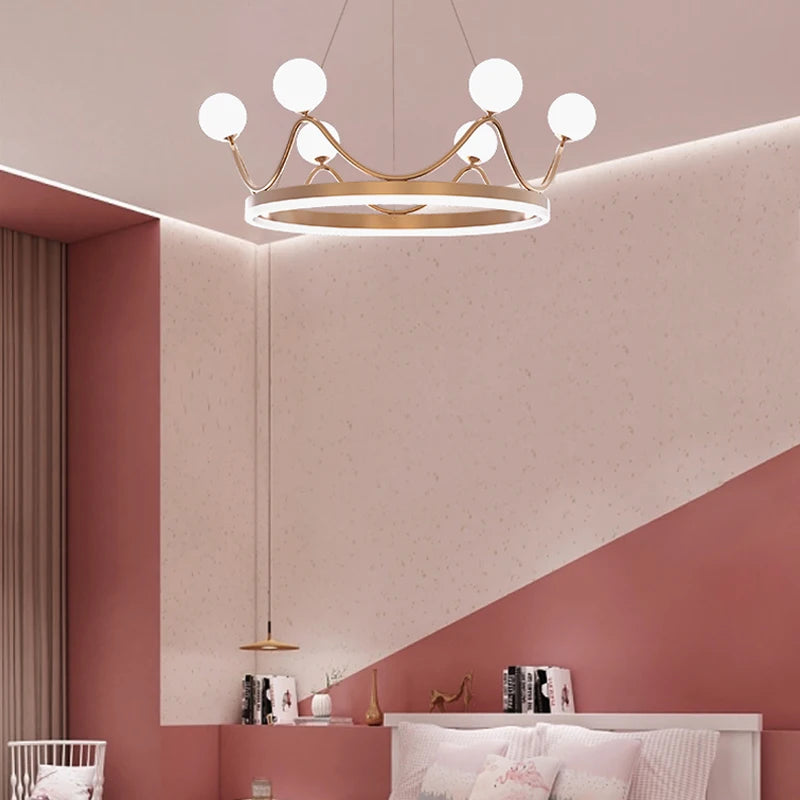 lustre led couronne style moderne décoratif suspension - vue 3 sur 8