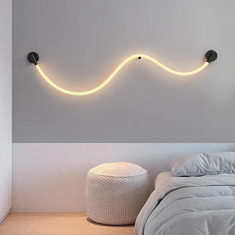 lampe led en silicone minimaliste de luxe flexible artistique - vue 5 sur 10