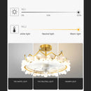 ventilateur de plafond led moderne avec télécommande et éclairage décoratif