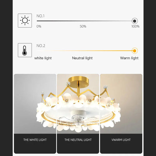 ventilateur de plafond led moderne avec télécommande et éclairage décoratif