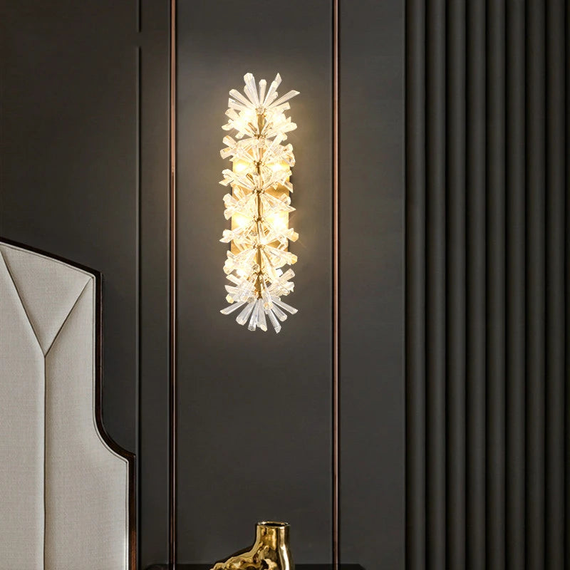 applique murale led en cristal moderne montage en surface - vue 4 sur 12