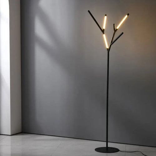 Minimalist nordic LED floor lamp for decorative ambience - vue 3 sur 12