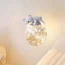 lustre moderne mignon en forme d'ours et lapin pour enfants