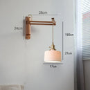 applique murale led rétro japonaise télescopique en laiton et verre