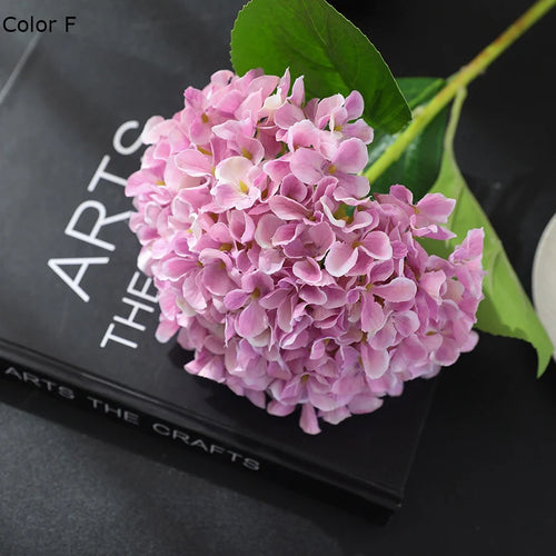 New Silk Simulation Hydrangea Flower European Style Home Decoration,Wedding Floor Arrangement Large Hydrangea Flower - vue 8 sur 13
