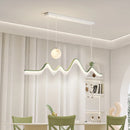 Modern minimalist nordic design moon-shaped chandelier