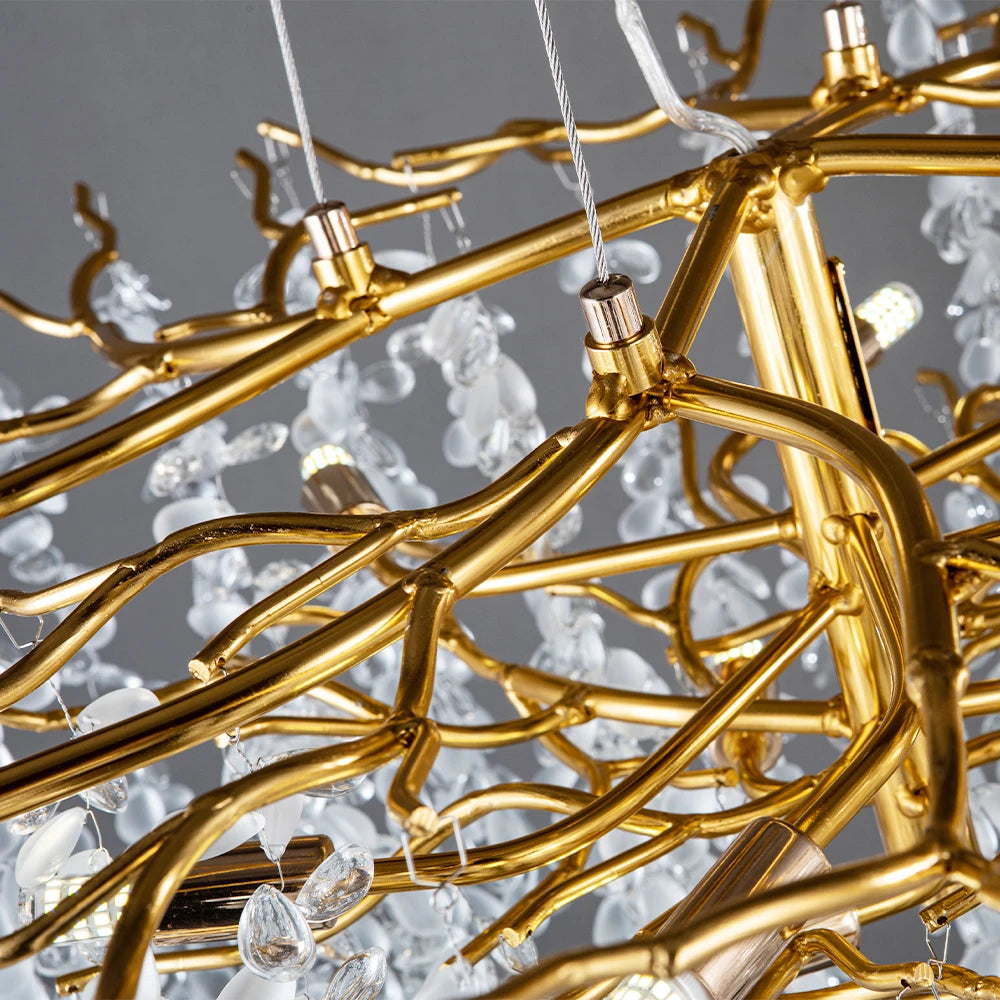 lustre à led en cristaux design moderne pour décoration intérieure - vue 5 sur 22