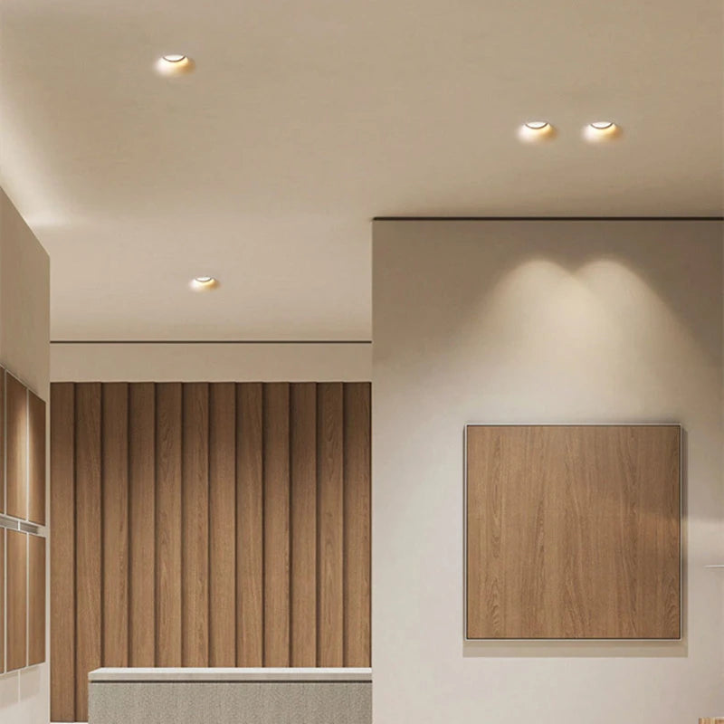 plafonnier encastré led anti-éblouissement design moderne éclairage intérieur - vue 5 sur 10