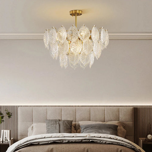 lustre moderne en verre pour décoration intérieure élégante et raffinée