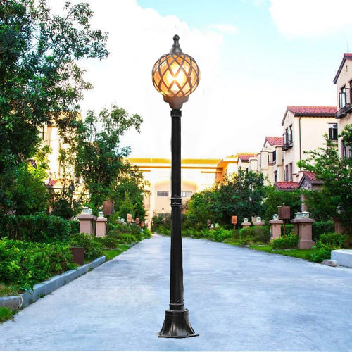 lampadaire de jardin à tête unique en led décoratif