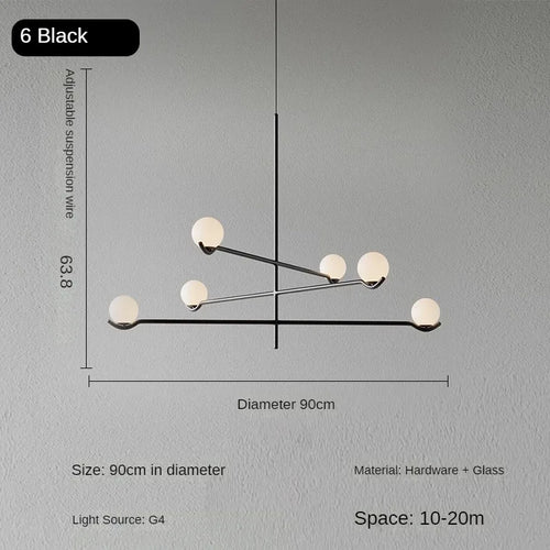 Minimalist postmodern pendant light for elegant interior décor - vue 11 sur 12