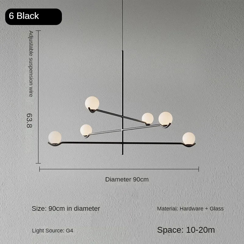 Minimalist postmodern pendant light for elegant interior décor - vue 10 sur 12