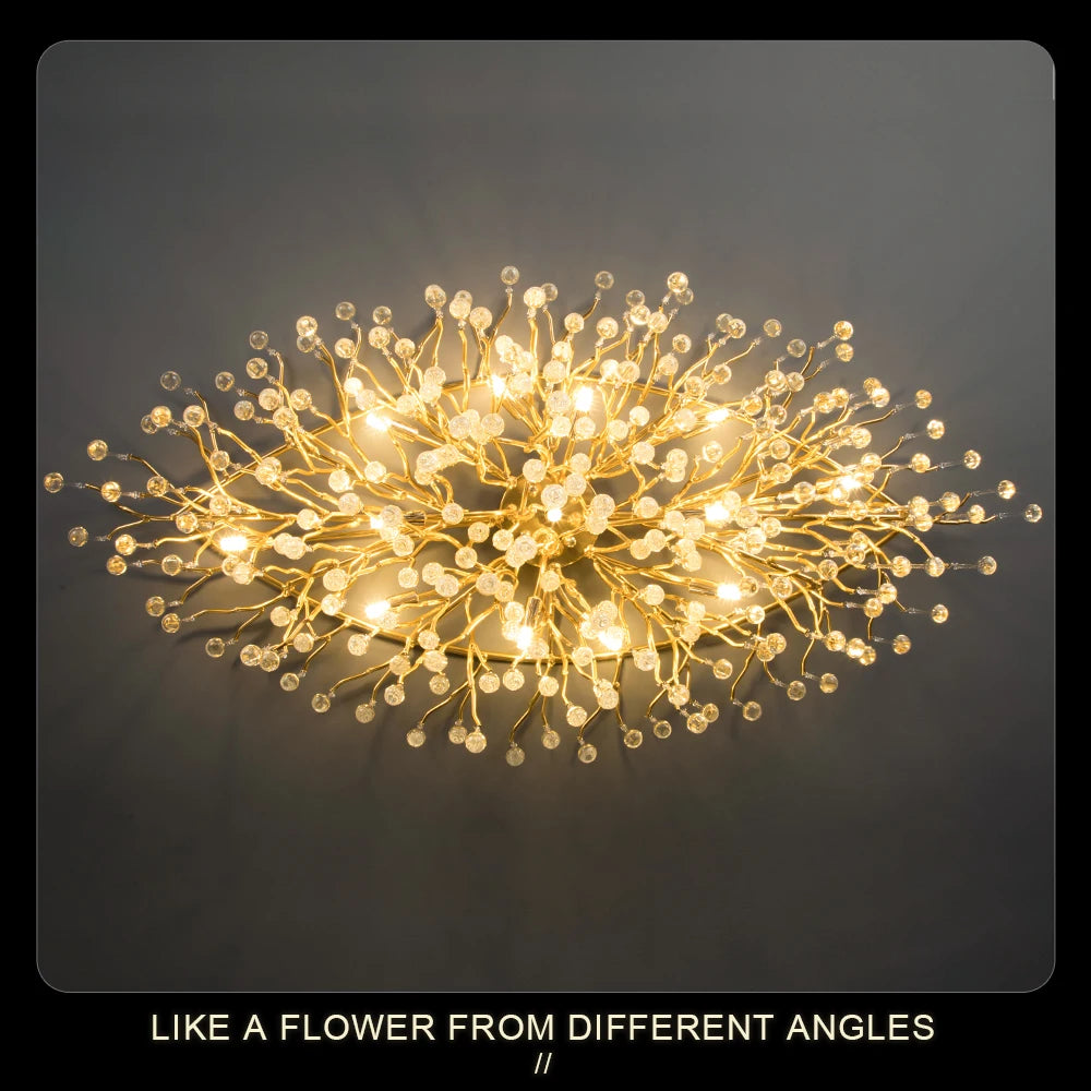 lustre nordique à led en cristal pour un éclairage élégant - vue 5 sur 16