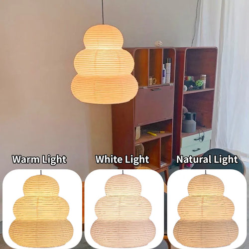 Noguchi Yong suspension lumières Akari Wabi-sabi plafonnier japonais papier de riz lustre pour salon décor à la maison suspension