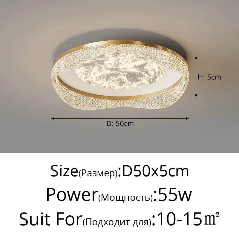 plafonnier moderne en laiton design créatif minimaliste pour intérieur - vue 19 sur 26