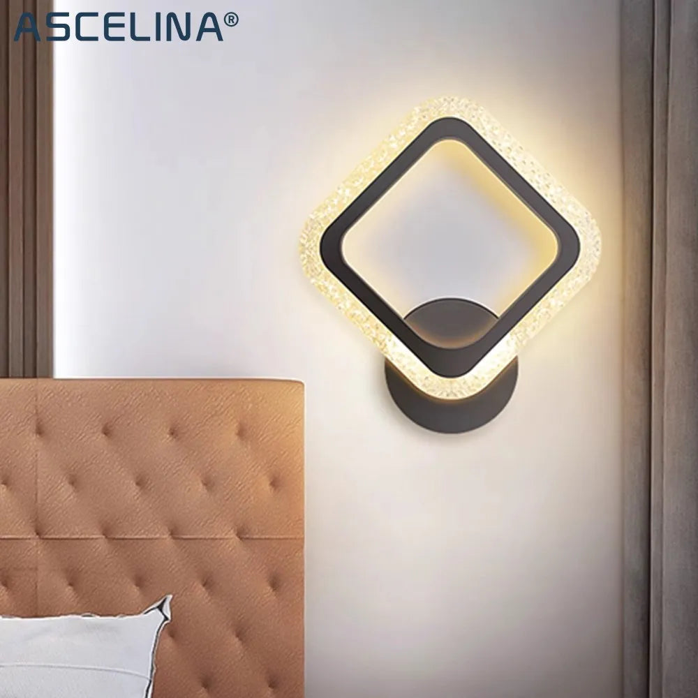 applique murale led nordique int. escaliers hôtel anneau lumineux