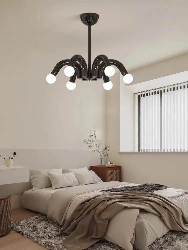 Modern milky white LED pendant light, living room, bedroom, children's room, creative decoration pendant light - vue 4 sur 11