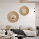 Round Decorative Wall Mirrors Farmhouse Circle Mirror with Hemp Rope Boho Mirrors for Bedroom, Bathroom, Living Room Decor Gift
