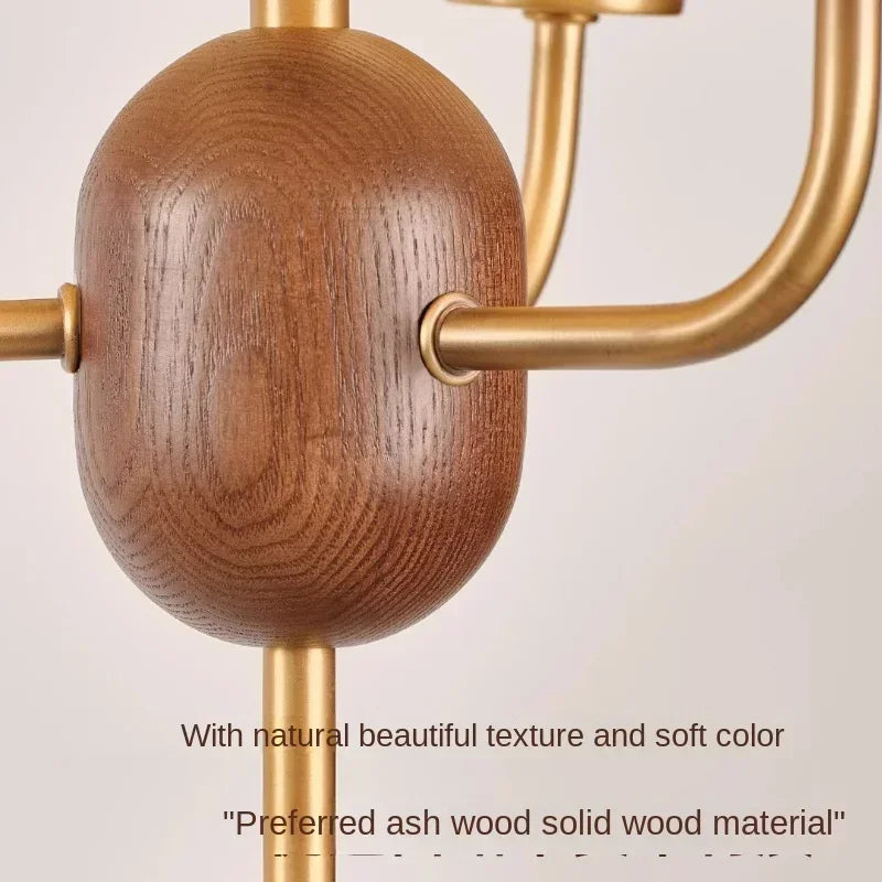 suspension wabi sabi japonaise rétro en bois massif - vue 7 sur 8