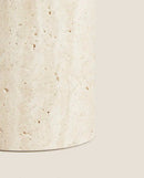 Natural Beige Travertine Marble Stone Toothbrush Washing Storage Cup, Small Vase, Ornaments, Yellow, Tray, D7.5 X H12 cm