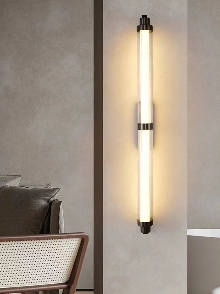 Minimalist designer stainless steel decorative wall light - vue 3 sur 7