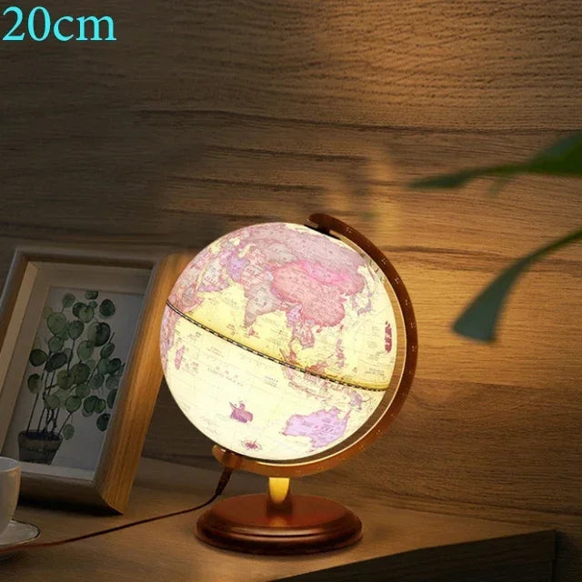 lampe de bureau led avec globe terrestre rotatif décoratif - vue 2 sur 10