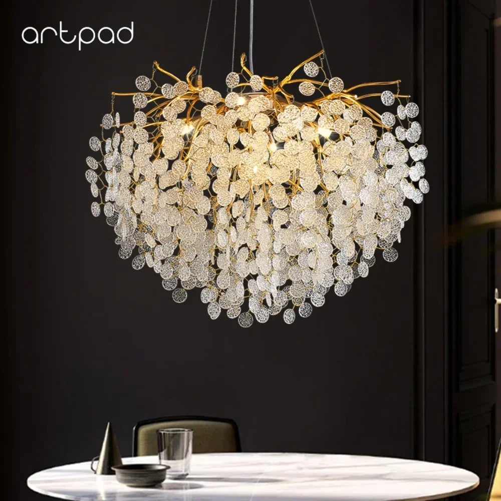 lustre en cristal moderne design pour intérieur élégant - vue 4 sur 10